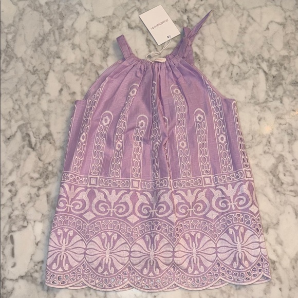 Zimmermann Other - NWT ZIMMERMANN PURPLE EMBROIDERED BOW DRESS 2Y